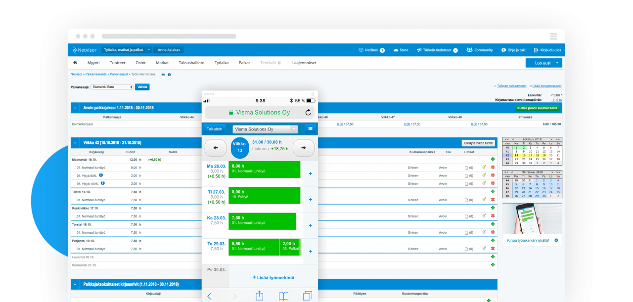 Netvisor | Älykäs taloushallinnon ja palkanlaskennan ohjelmisto